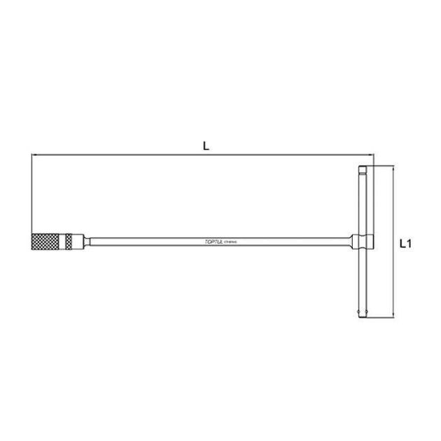 Ключ свечной с магнитом Т-образный TOPTUL 16мм L450мм CTHB1645, фото , изображение 3 | SNABZHENIE.com.ua Ключ свечной с магнитом Т-образный TOPTUL 16мм L450мм CTHB1645, фото , изображение 3 | SNABZHENIE.com.ua