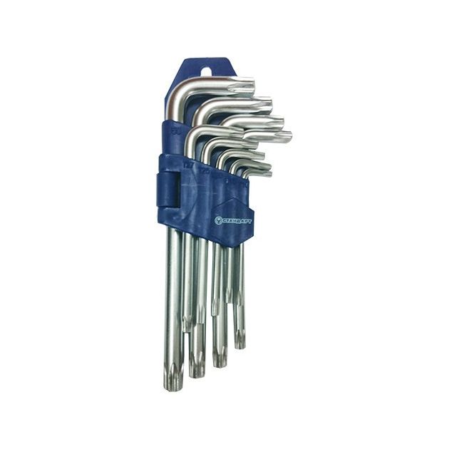 Набор ключей TORX Г-обр. с отверстием 9 ед. СТАНДАРТ TKS0901, фото  | SNABZHENIE.com.ua