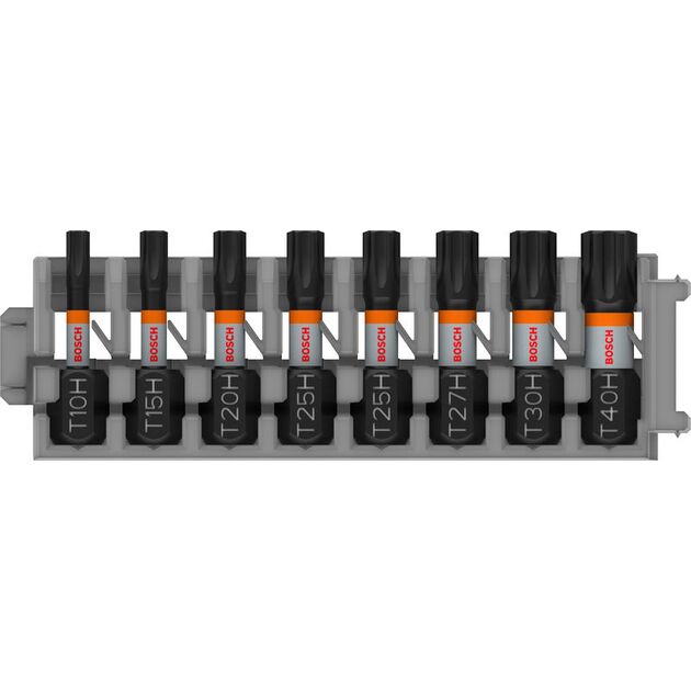 Насадка PRO Torx Security Impact, T10H, T15H, T20H, T25H(x2), T27H, T30H, T40H, 25 мм, 8 шт. BOSCH, фото  | SNABZHENIE.com.ua