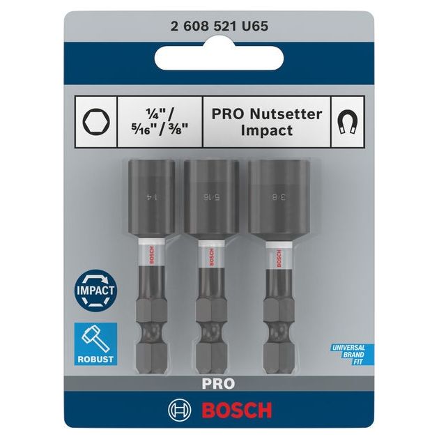 Торцевой ключ PRO Nutsetter Impact, 4 шт., 1/4, 5/16, 3/8, 1 7/8., фото  | SNABZHENIE.com.ua