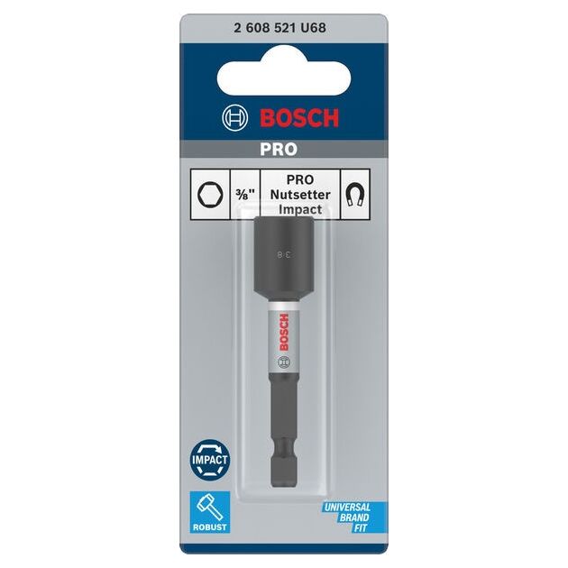 Торцевой ключ PRO Nutsetter Impact, 3/8" x 65 мм, 2 шт. BOSCH, фото  | SNABZHENIE.com.ua