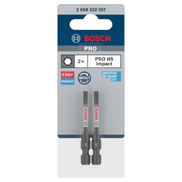 Насадка PRO Hex Impact, H5, 55 мм, 2 шт. BOSCH, фото  | SNABZHENIE.com.ua