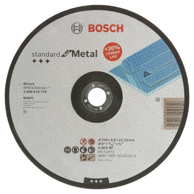 Увігнутий круг відрізний Standard для металу 230x2,5x22,23 BOSCH, фото  | SNABZHENIE.com.ua