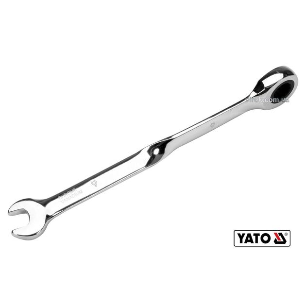 Ключ ріжково-накидний 90° з тріщаткою YATO 9x160 мм, Cr-V, HRC 40-45, фото  | SNABZHENIE.com.ua