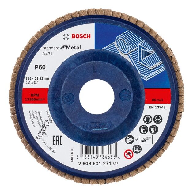 Складчатый шлифовальный круг X431, стандарт для металла BOSCH, фото  | SNABZHENIE.com.ua