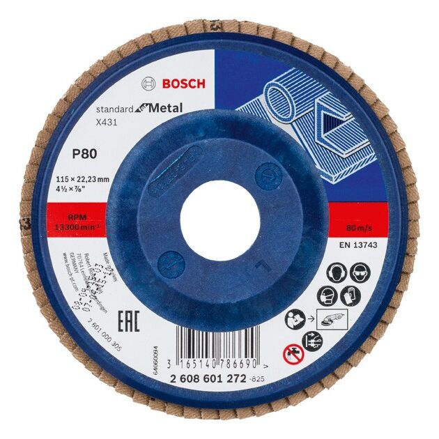 Складчатый шлифовальный круг X431, стандарт для металла BOSCH, фото  | SNABZHENIE.com.ua