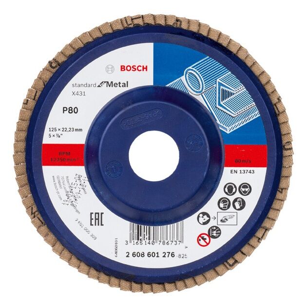 Складчатый шлифовальный круг X431, стандарт для металла BOSCH, фото  | SNABZHENIE.com.ua