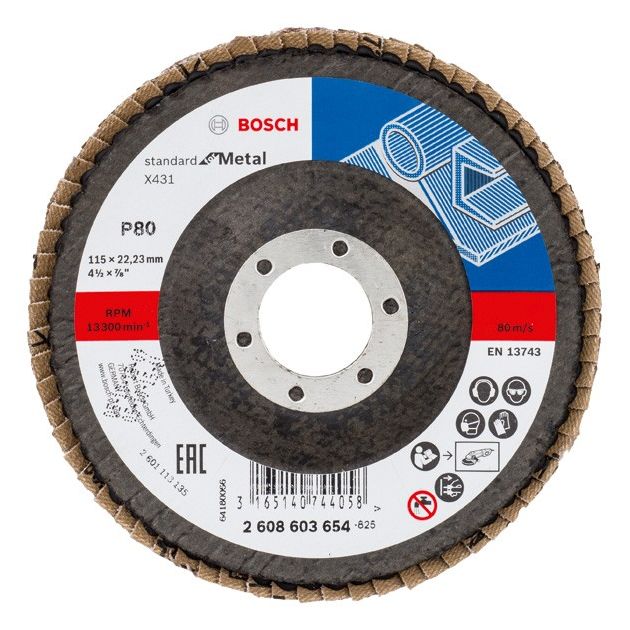 Складчатый шлифовальный круг X431, стандарт для металла BOSCH, фото  | SNABZHENIE.com.ua