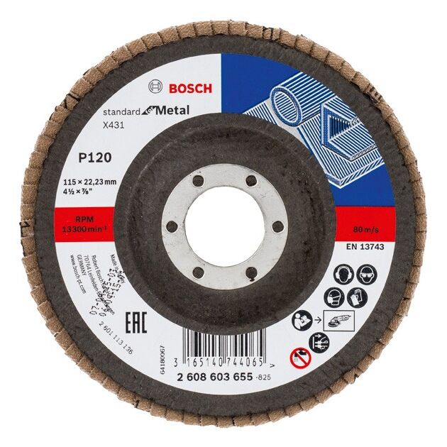 Складчатый шлифовальный круг X431, стандарт для металла BOSCH, фото  | SNABZHENIE.com.ua