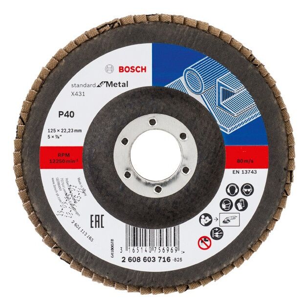 Складчатый шлифовальный круг X431, стандарт для металла BOSCH, фото  | SNABZHENIE.com.ua