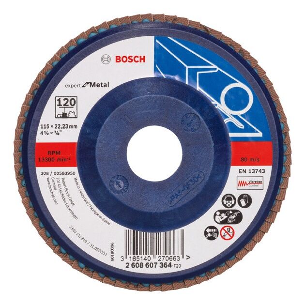 Складчатый шлифовальный круг X551, Expert for Metal BOSCH, фото  | SNABZHENIE.com.ua