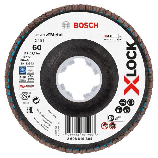Шліфувальний диск X-LOCK X551 Expert for Metal BOSCH, фото  | SNABZHENIE.com.ua
