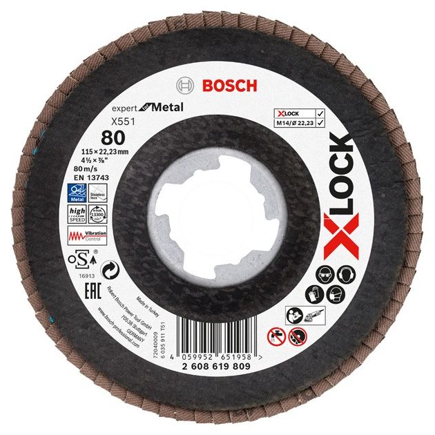 Шліфувальний диск X-LOCK X551 Expert for Metal BOSCH, фото  | SNABZHENIE.com.ua