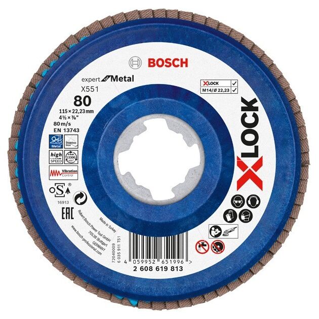Шліфувальний диск X-LOCK X551 Expert for Metal BOSCH, фото  | SNABZHENIE.com.ua