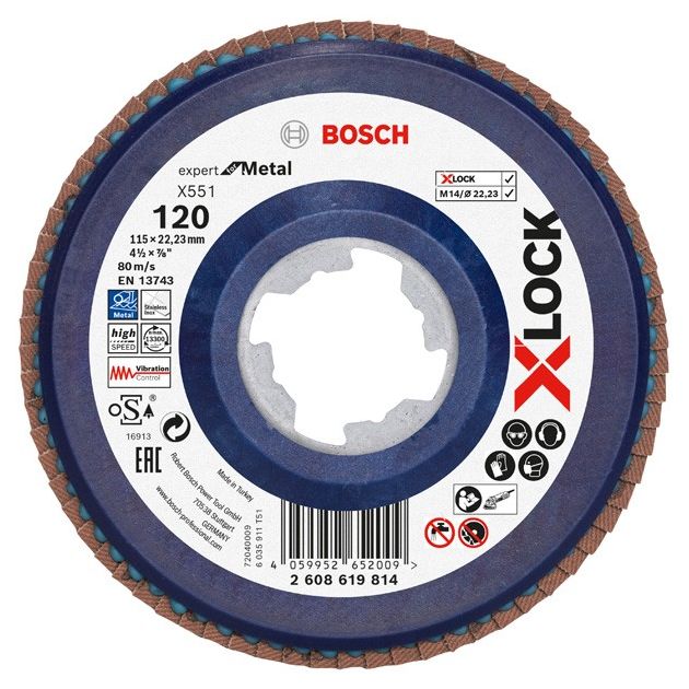 Шліфувальний диск X-LOCK X551 Expert for Metal BOSCH, фото  | SNABZHENIE.com.ua