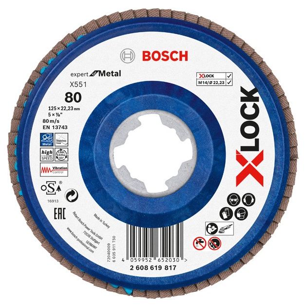 Шліфувальний диск X-LOCK X551 Expert for Metal BOSCH, фото  | SNABZHENIE.com.ua
