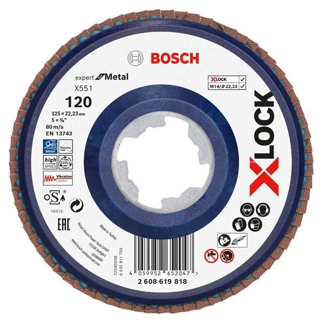 Шліфувальний диск X-LOCK X551 Expert for Metal BOSCH, фото  | SNABZHENIE.com.ua