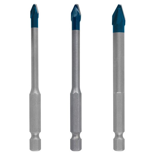 Набор свердел BOSCH EXPERT HardCeramic HEX-9, 5/6/8 мм, 3 шт., фото  | SNABZHENIE.com.ua
