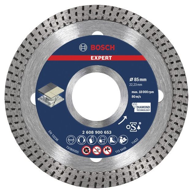Алмазний відрізний круг EXPERT HardCeramic, 85 x 22,23 x 1,6 x 7 мм BOSCH, фото  | SNABZHENIE.com.ua