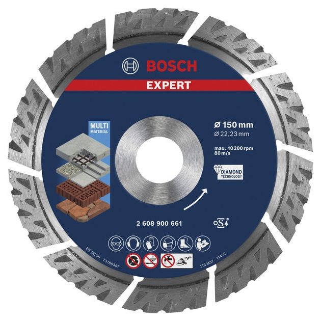 Алмазний відрізний круг EXPERT MultiMaterial, 150 x 22,23 x 2,4 x 12 мм BOSCH, фото  | SNABZHENIE.com.ua