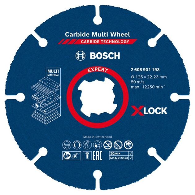 Круг отрезной EXPERT Carbide Multi Wheel X-LOCK, 125 мм, 22,23 мм, фото  | SNABZHENIE.com.ua