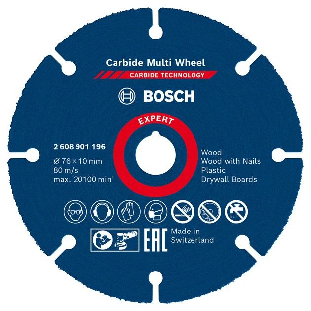 Відрізний круг EXPERT Carbide Multi Wheel, 76 мм, 10 мм BOSCH, фото  | SNABZHENIE.com.ua