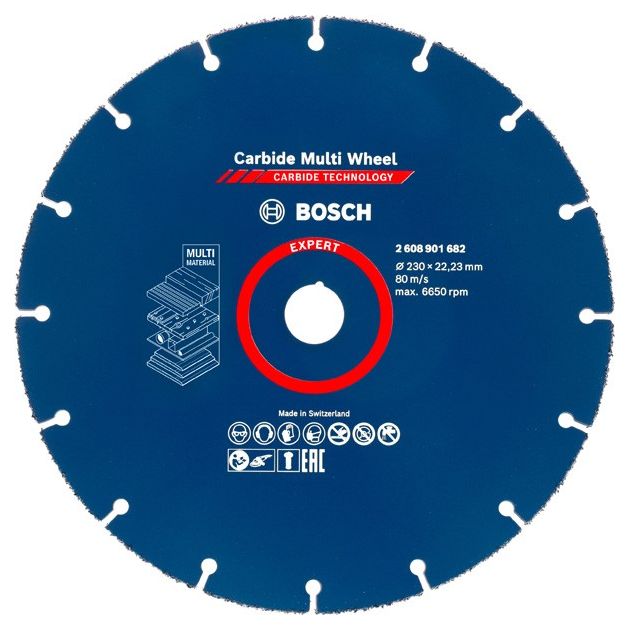 Відрізний круг EXPERT Carbide Multi Wheel, 230 мм, 22.23 мм BOSCH, фото  | SNABZHENIE.com.ua