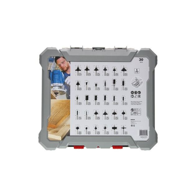 Набор фрез комбинированный, хвостовик 6 мм, 30 шт. BOSCH, фото , изображение 3 | SNABZHENIE.com.ua