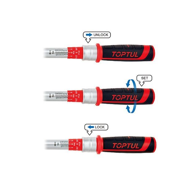Динамометрический ключ TOPTUL 1/2x580мм 70-350Нм ANBV1635, фото , изображение 2 | SNABZHENIE.com.ua