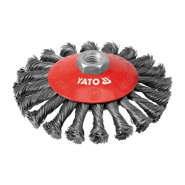 Щетка-крацовка YATO дисковая Ø125мм [8/48], фото  | SNABZHENIE.com.ua