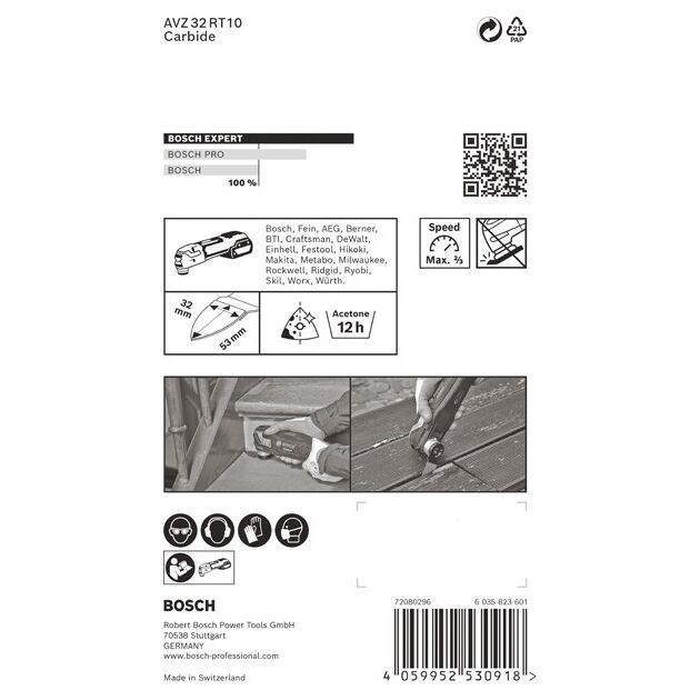 Шлифовальная платформа для машин BOSCH AVZ 32 RT10, 32 x 53 мм, фото , изображение 5 | SNABZHENIE.com.ua