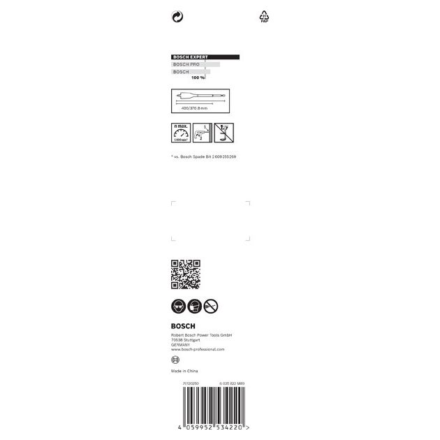 Перове свердло EXPERT Self Cut Speed, 22 x 400 мм BOSCH, фото , зображення 4 | SNABZHENIE.com.ua Перове свердло EXPERT Self Cut Speed, 22 x 400 мм BOSCH, фото , зображення 4 | SNABZHENIE.com.ua