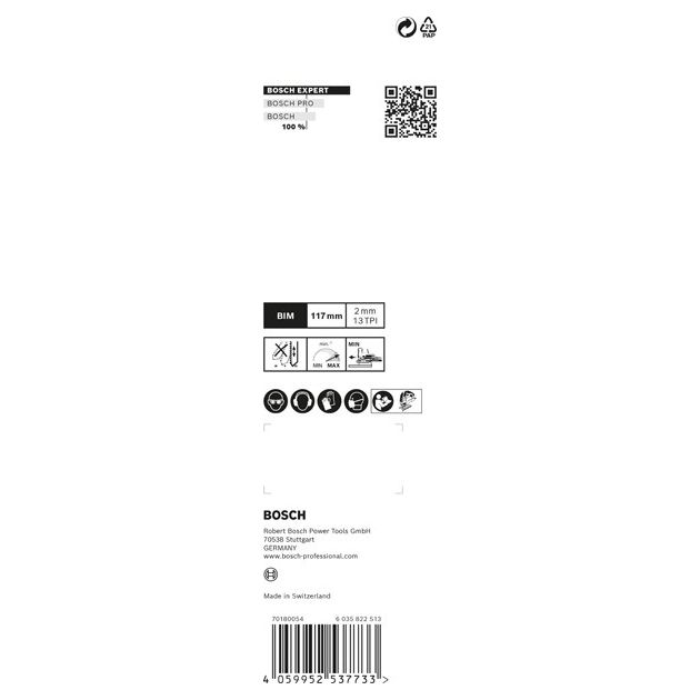 Набор полотен для лобзиков BOSCH EXPERT Hardwood, 2 шт., фото , изображение 4 | SNABZHENIE.com.ua