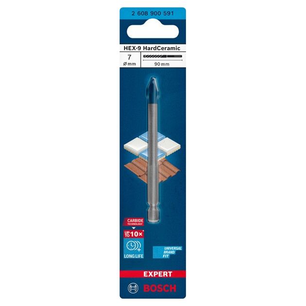 Сверло BOSCH EXPERT HEX-9 HardCeramic, 7 x 90 мм, фото , изображение 3 | SNABZHENIE.com.ua Сверло BOSCH EXPERT HEX-9 HardCeramic, 7 x 90 мм, фото , изображение 3 | SNABZHENIE.com.ua