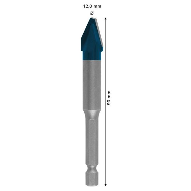 Сверло EXPERT HEX-9 HardCeramic, 12 мм, 90 мм BOSCH, фото , изображение 5 | SNABZHENIE.com.ua Сверло EXPERT HEX-9 HardCeramic, 12 мм, 90 мм BOSCH, фото , изображение 5 | SNABZHENIE.com.ua