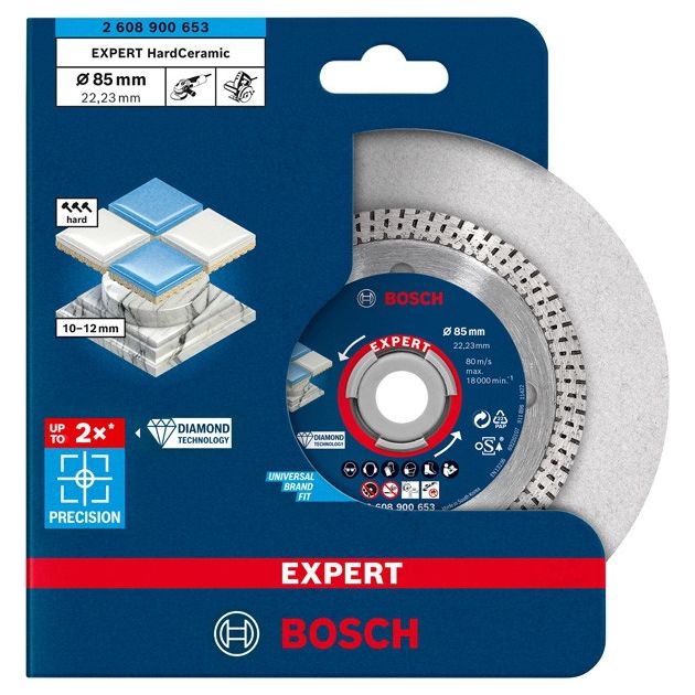 Алмазний відрізний круг EXPERT HardCeramic, 85 x 22,23 x 1,6 x 7 мм BOSCH, фото , зображення 3 | SNABZHENIE.com.ua Алмазний відрізний круг EXPERT HardCeramic, 85 x 22,23 x 1,6 x 7 мм BOSCH, фото , зображення 3 | SNABZHENIE.com.ua