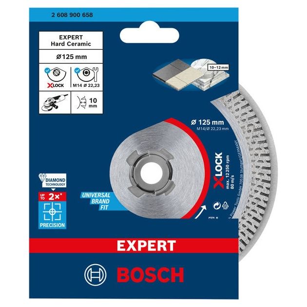 Алмазный круг EXPERT HardCeramic X-LOCK 125 мм, BOSCH, фото , изображение 3 | SNABZHENIE.com.ua