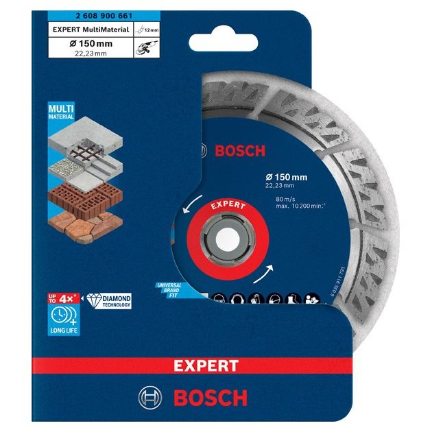 Алмазний відрізний круг EXPERT MultiMaterial, 150 x 22,23 x 2,4 x 12 мм BOSCH, фото , зображення 3 | SNABZHENIE.com.ua Алмазний відрізний круг EXPERT MultiMaterial, 150 x 22,23 x 2,4 x 12 мм BOSCH, фото , зображення 3 | SNABZHENIE.com.ua