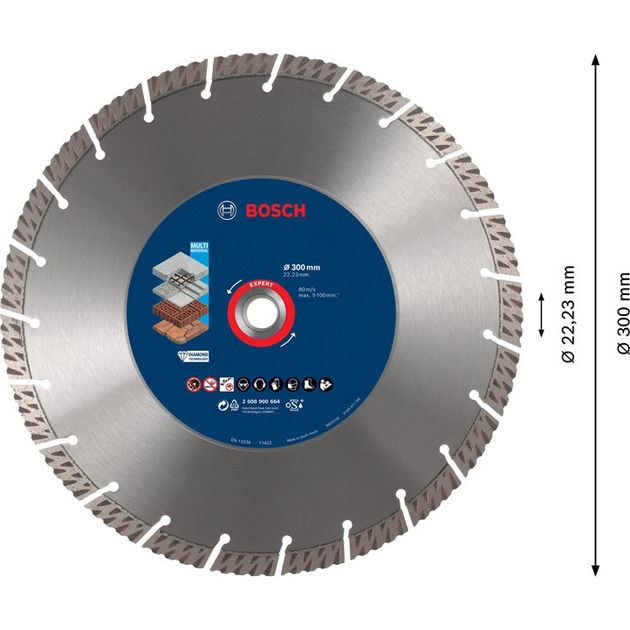 Алмазный отрезной круг EXPERT MultiMaterial, 300 мм, BOSCH, фото , изображение 5 | SNABZHENIE.com.ua Алмазный отрезной круг EXPERT MultiMaterial, 300 мм, BOSCH, фото , изображение 5 | SNABZHENIE.com.ua