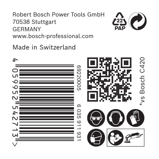 Шлифовальная бумага BOSCH EXPERT C470 для дельташлифмашин, G 320, 50 шт., фото , изображение 4 | SNABZHENIE.com.ua