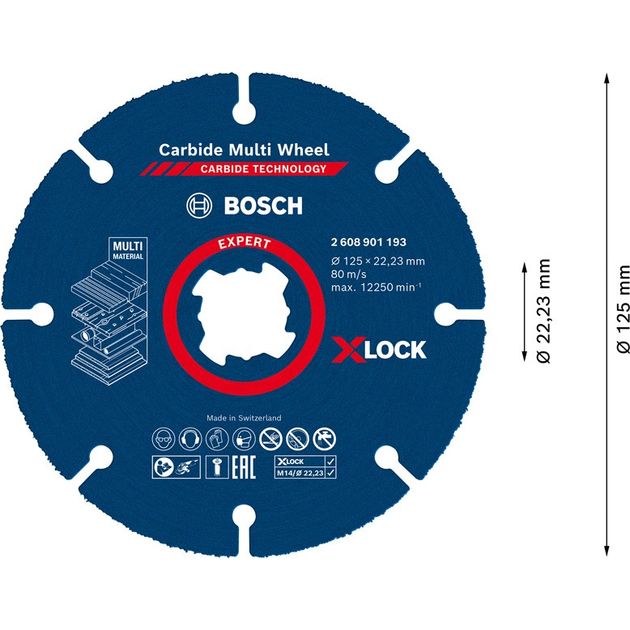 Круг отрезной EXPERT Carbide Multi Wheel X-LOCK, 125 мм, 22,23 мм, фото , изображение 5 | SNABZHENIE.com.ua Круг отрезной EXPERT Carbide Multi Wheel X-LOCK, 125 мм, 22,23 мм, фото , изображение 5 | SNABZHENIE.com.ua