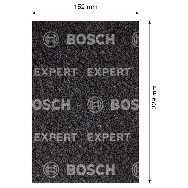 Волокнистий абразив EXPERT N880 для шліфування вручну, 152 x 229 мм, Extra Cut S BOSCH, фото , зображення 2 | SNABZHENIE.com.ua
