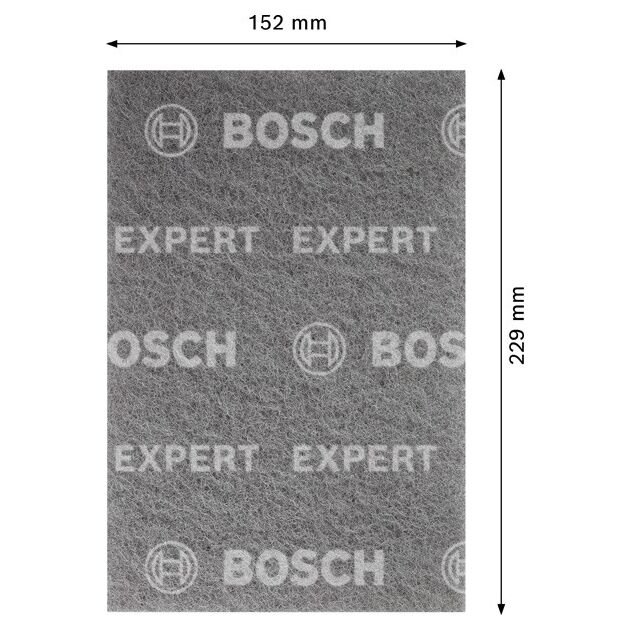 Волокнистий абразив EXPERT N880 для шліфування вручну, 152 x 229 мм, наддрібна S BOSCH, фото , зображення 2 | SNABZHENIE.com.ua
