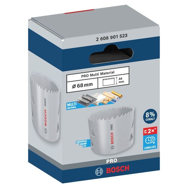 Коронка PRO Multi Material, 68 мм, з різьбою BOSCH, фото , зображення 3 | SNABZHENIE.com.ua Коронка PRO Multi Material, 68 мм, з різьбою BOSCH, фото , зображення 3 | SNABZHENIE.com.ua