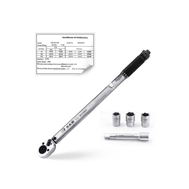 Динамометрический ключ S&R 1/2" 28-210 Нм, фото , изображение 8 | SNABZHENIE.com.ua Динамометрический ключ S&R 1/2" 28-210 Нм, фото , изображение 8 | SNABZHENIE.com.ua