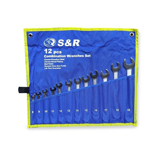 Набор ключей комбинированных S&R 12 шт. 8-22 мм, фото  | SNABZHENIE.com.ua