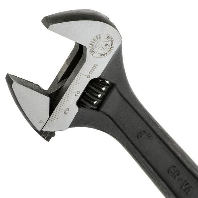 Ключ разводной 200мм, Cr-V, черный, фосфатированный, INTERTOOL XT-0058, фото , зображення 4 | SNABZHENIE.com.ua Ключ разводной 200мм, Cr-V, черный, фосфатированный, INTERTOOL XT-0058, фото , зображення 4 | SNABZHENIE.com.ua