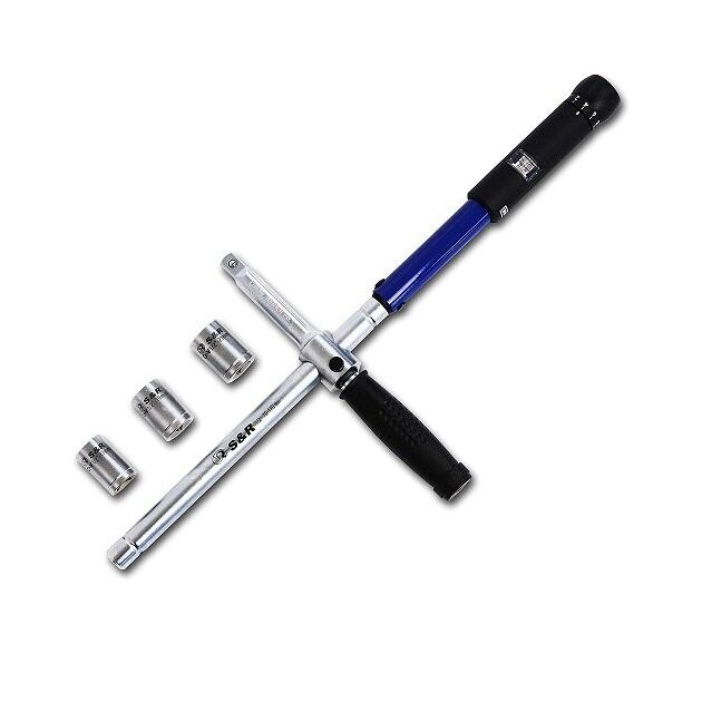 Динамометрический ключ S&R 1/2" 70-170 Нм с торцевыми головками, фото  | SNABZHENIE.com.ua
