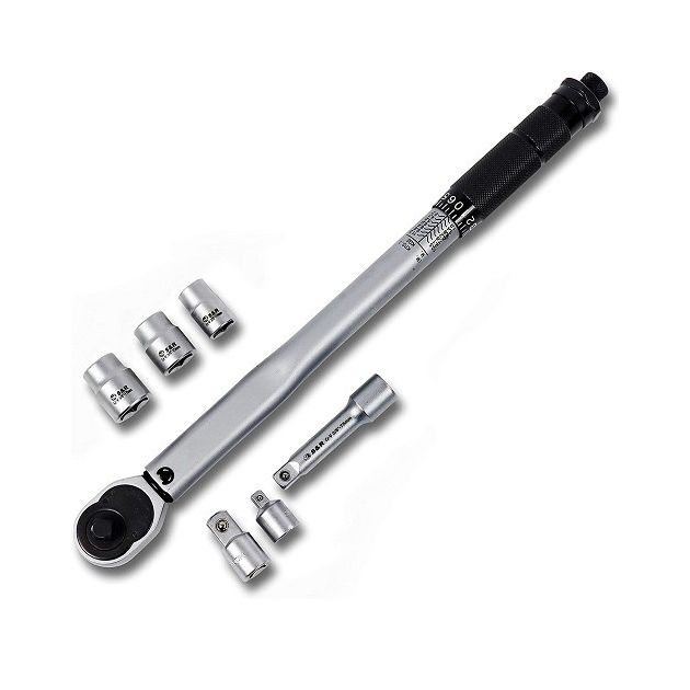 Динамометрический ключ S&R 3/8" 19-110 Нм с головками, фото  | SNABZHENIE.com.ua