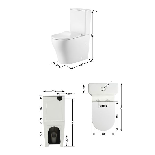 Унитаз напольный Qtap Virgo Ultra Quiet безободковый с сиденьем Soft-Close WHITE QT18226092AW, фото , зображення 2 | SNABZHENIE.com.ua Унитаз напольный Qtap Virgo Ultra Quiet безободковый с сиденьем Soft-Close WHITE QT18226092AW, фото , зображення 2 | SNABZHENIE.com.ua